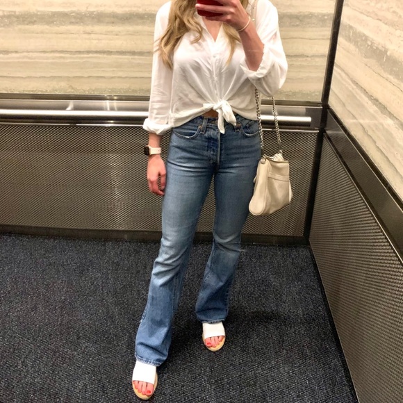 Discontinued BDG High-Waisted Flare Jean in Indigo 26 - Picture 1 of 6